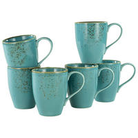 SET KAFFEMUGGAR 6 delar  - turkos, Trend, keramik (300ml) - Creatable