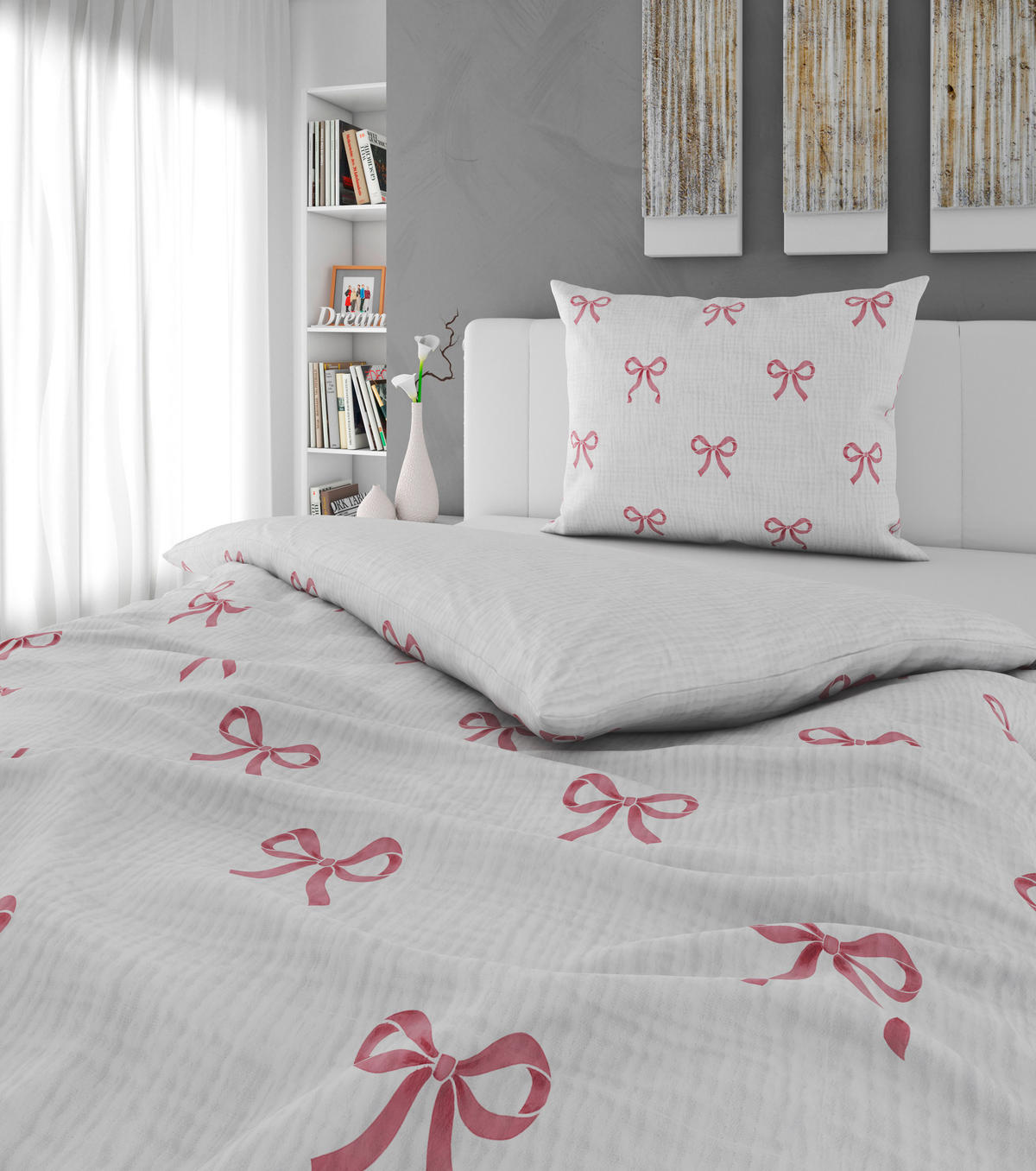 BETTWÄSCHE Musselin 140/200 cm  - Rosa, Textil (140/200cm) - Esposa