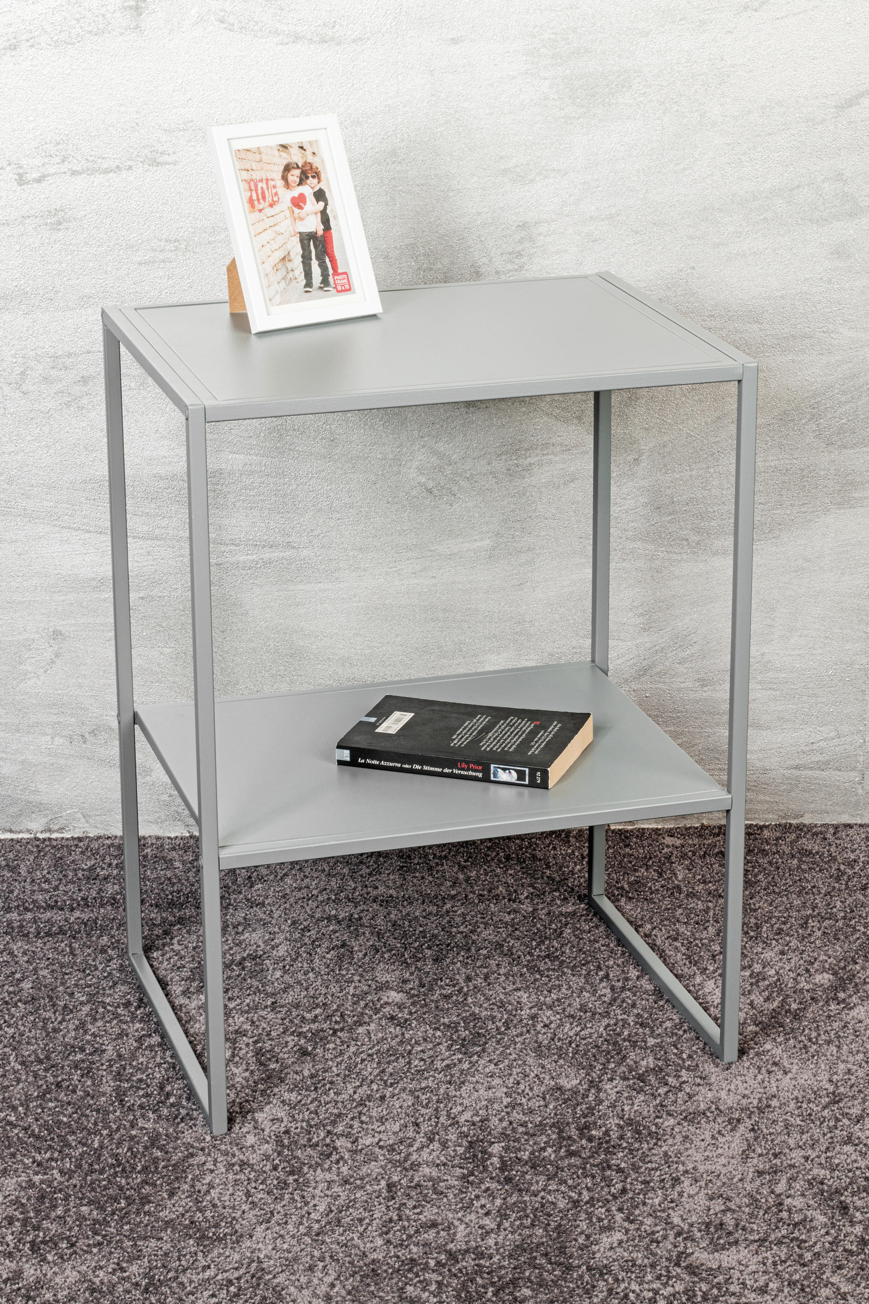 BEISTELLTISCH 45/35/60 cm Grau rechteckig  - Grau, Trend, Metall (45/35/60cm)