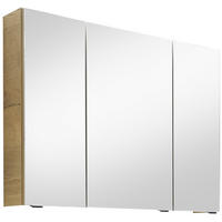 SPIEGELSCHRANK 90/70,3/17 cm  - Chromfarben/Eichefarben, Design, Glas/Holzwerkstoff (90/70,3/17cm) - Sadena