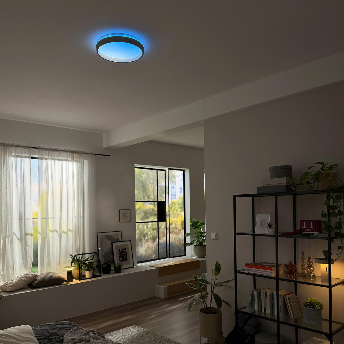 LED-DECKENLEUCHTE Aurie Glow 39/8 cm   - Beige, KONVENTIONELL, Kunststoff (39/8cm) - Briloner