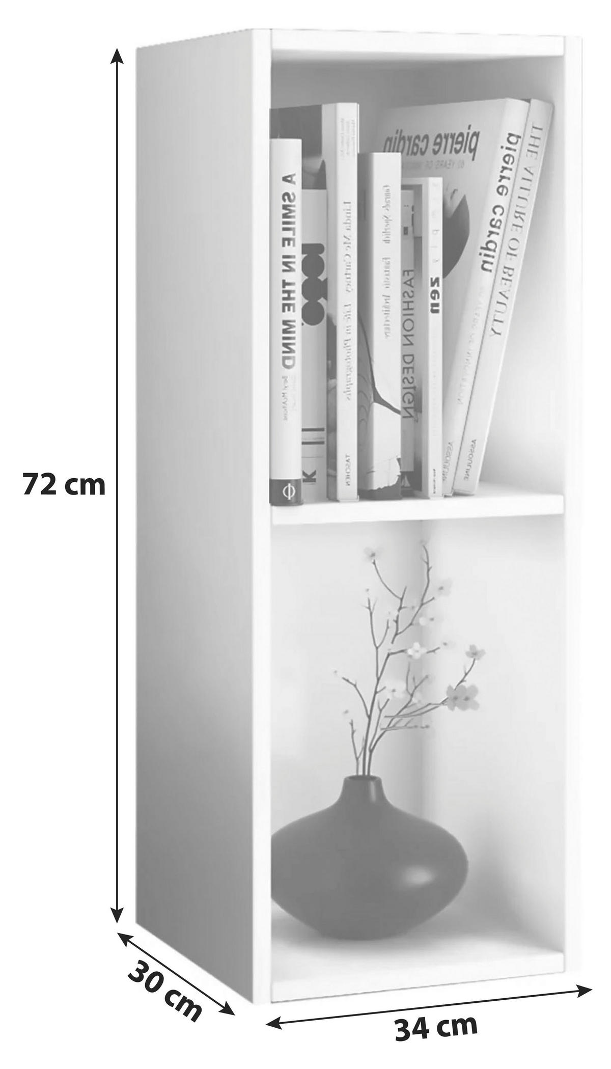 AKTENREGAL 34/72/30 cm  - Nussbaumfarben, Basics, Holzwerkstoff (34/72/30cm) - MID.YOU