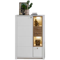 VITRINA,  - bela, Design, leseni material (92/138/41cm) - Hom`in