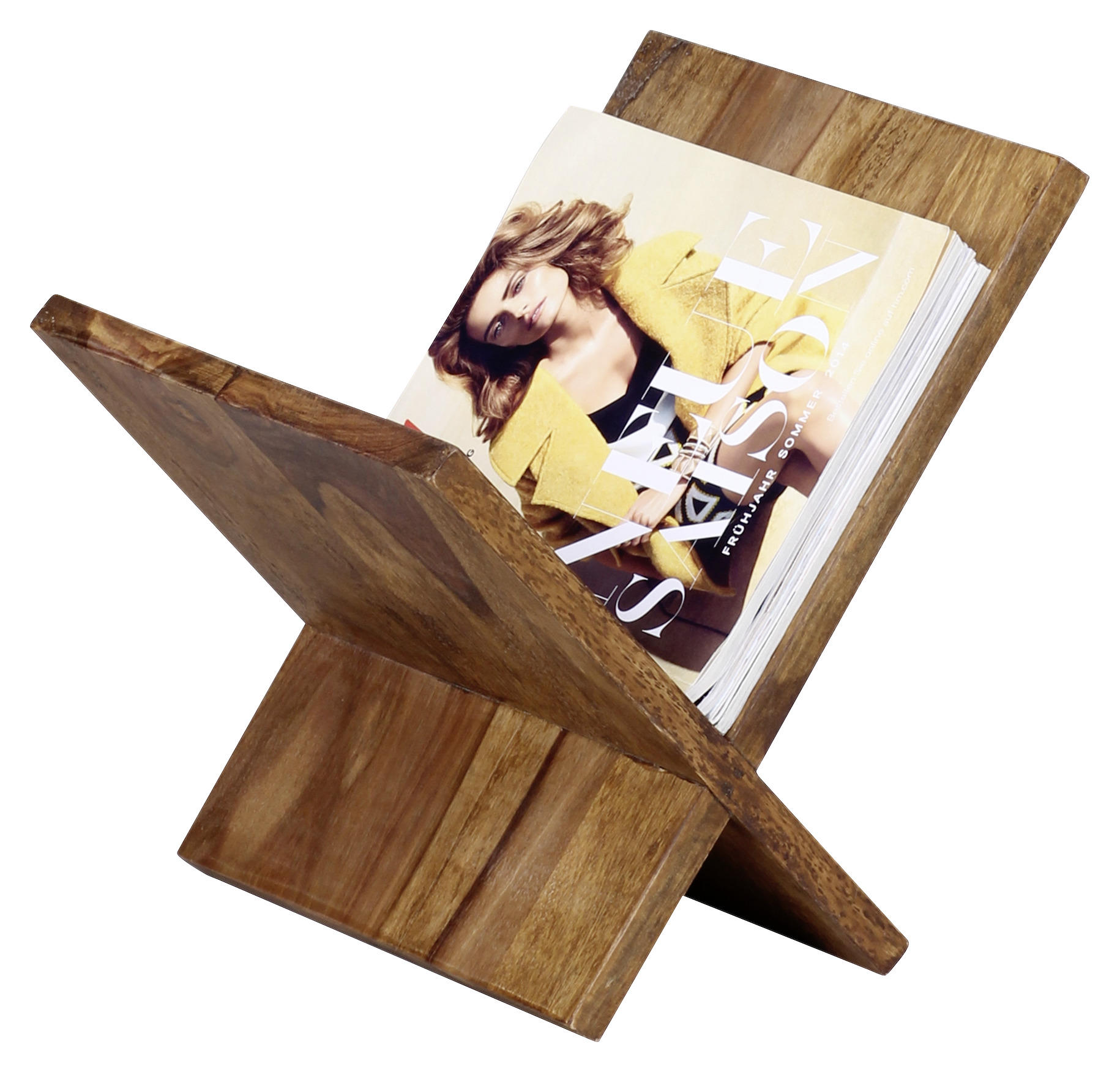 ZEITUNGSSTÄNDER Holz Sheeshamfarben - Sheeshamfarben, MODERN, Holz (29/31/28cm) - MID.YOU