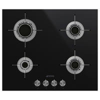 GASKOCHFELD PVL664CN  - Schwarz, Basics, Glas/Metall (92/60/51cm) - SMEG