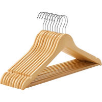 KLEIDERBÜGELSET Holz  - Birkefarben, Basics, Holz (44.5/23/1.2cm)