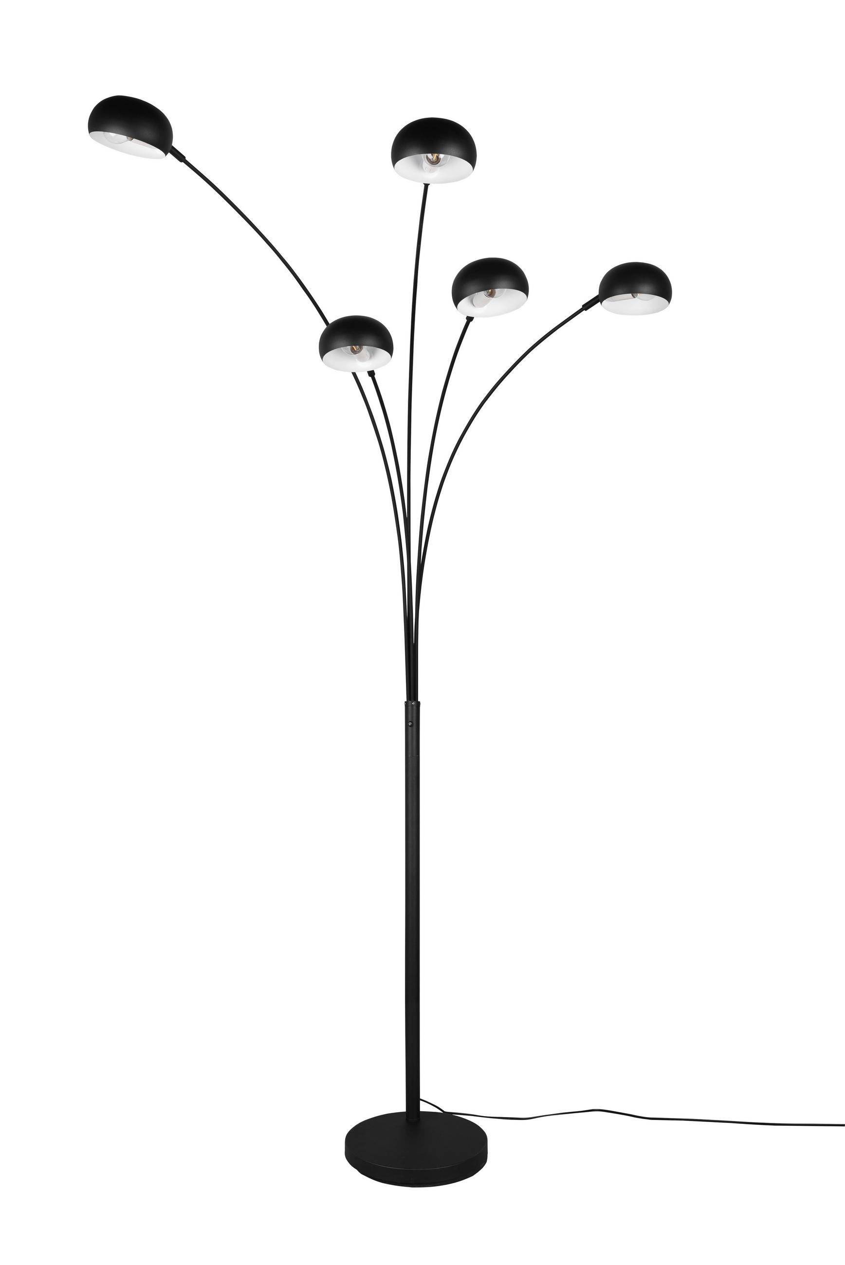 LED-STEHLEUCHTE - Weiss/Schwarz, Design, Metall (70/210cm)