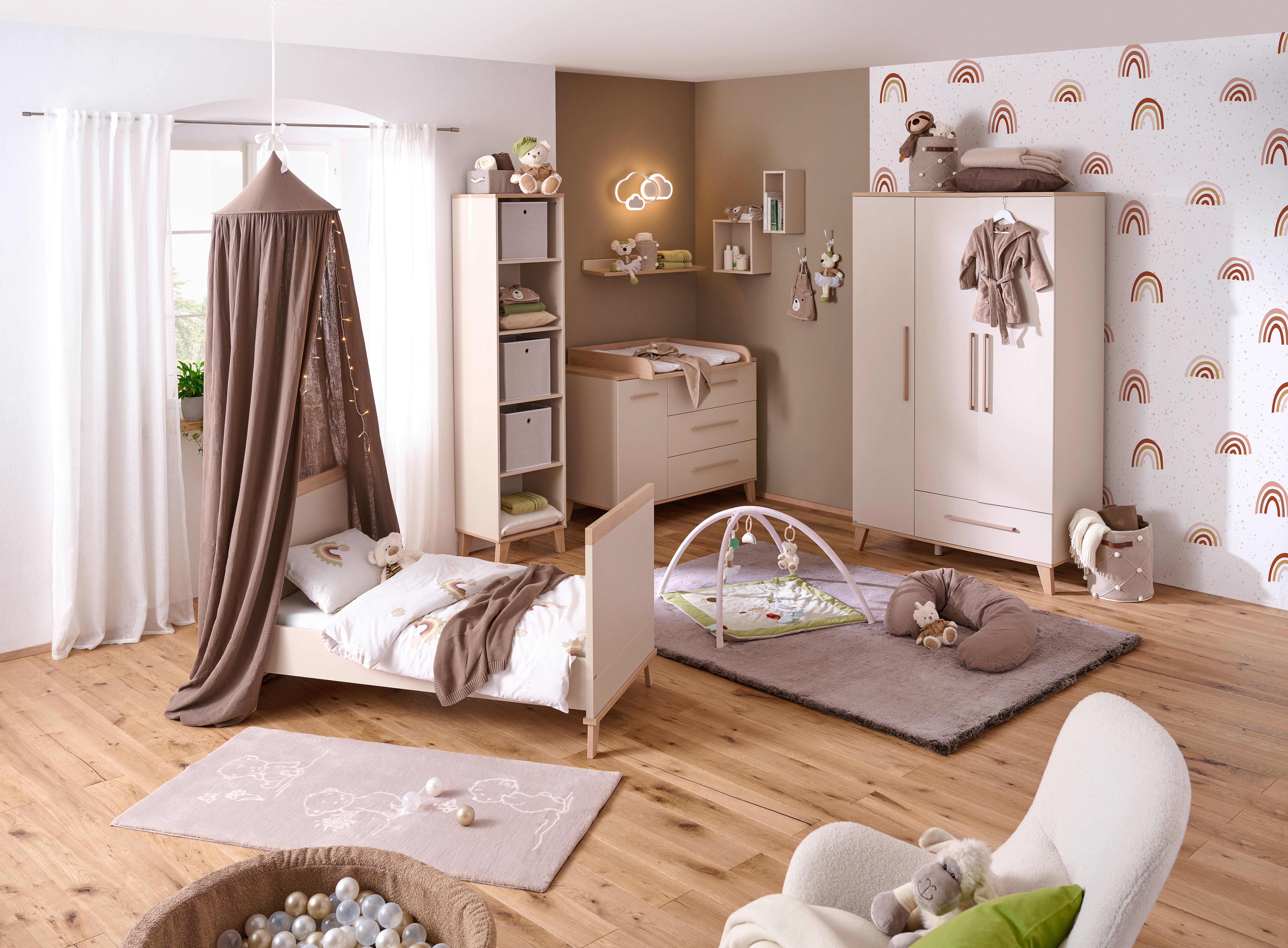 WANDREGAL MALIO Beige  - Beige, Basics, Holzwerkstoff (94,8/8,2/22,5cm) - Paidi
