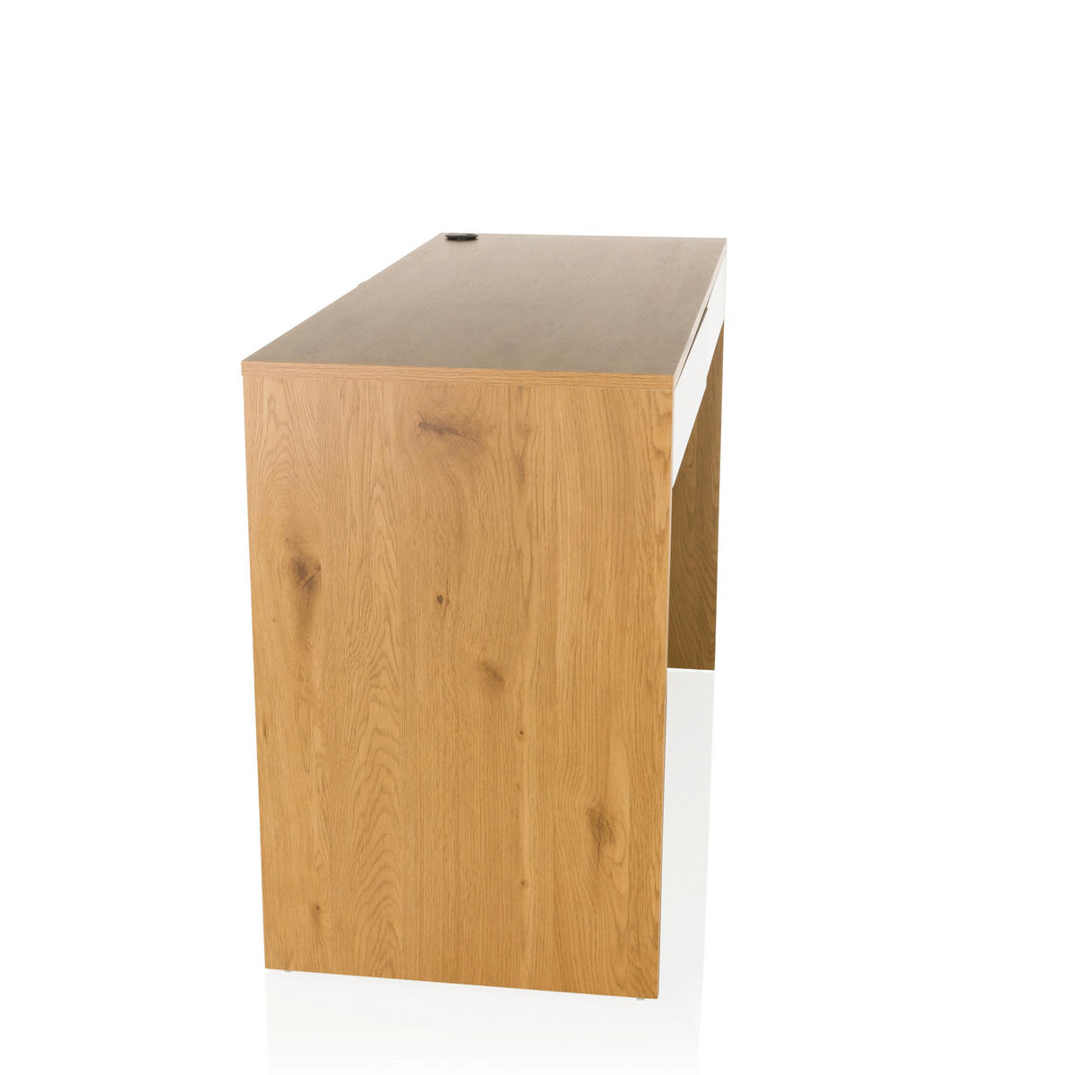 SKRIVBORD  i vit, ekfärgad  - vit/ekfärgad, Modern, trämaterial (120/78/50cm) - MID.YOU