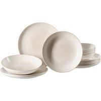 TAFELSERVICE Creme, Weiß Cara 12-teilig  - Creme/Weiß, KONVENTIONELL, Keramik (29/29/19cm) - Ritzenhoff Breker