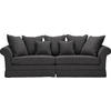 BIGSOFA in Flachgewebe Anthrazit  - Dunkelbraun/Anthrazit, Trend, Holz/Textil (264/70/111cm) - MID.YOU