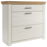 SCHUHSCHRANK Eichefarben, Pinienfarben  - Chromfarben/Eichefarben, Basics, Holzwerkstoff/Metall (105/93,4/42,2cm) - SetOne by Musterring