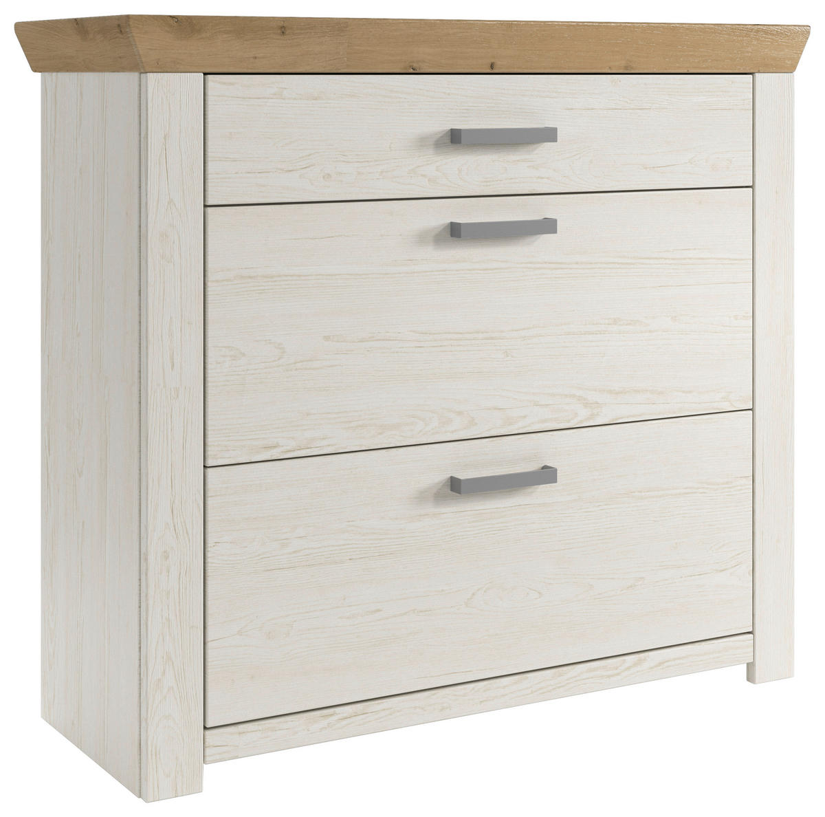 SCHUHSCHRANK Eichefarben, Pinienfarben  - Chromfarben/Eichefarben, Basics, Holzwerkstoff/Metall (105/93,4/42,2cm) - SetOne by Musterring