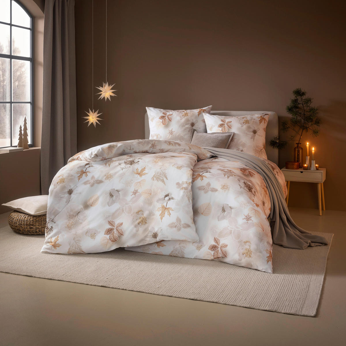 BETTWÄSCHE 2-teilig Impulse Flanell 140/200 cm  - Goldfarben, Basics, Textil (140/200cm) - Estella