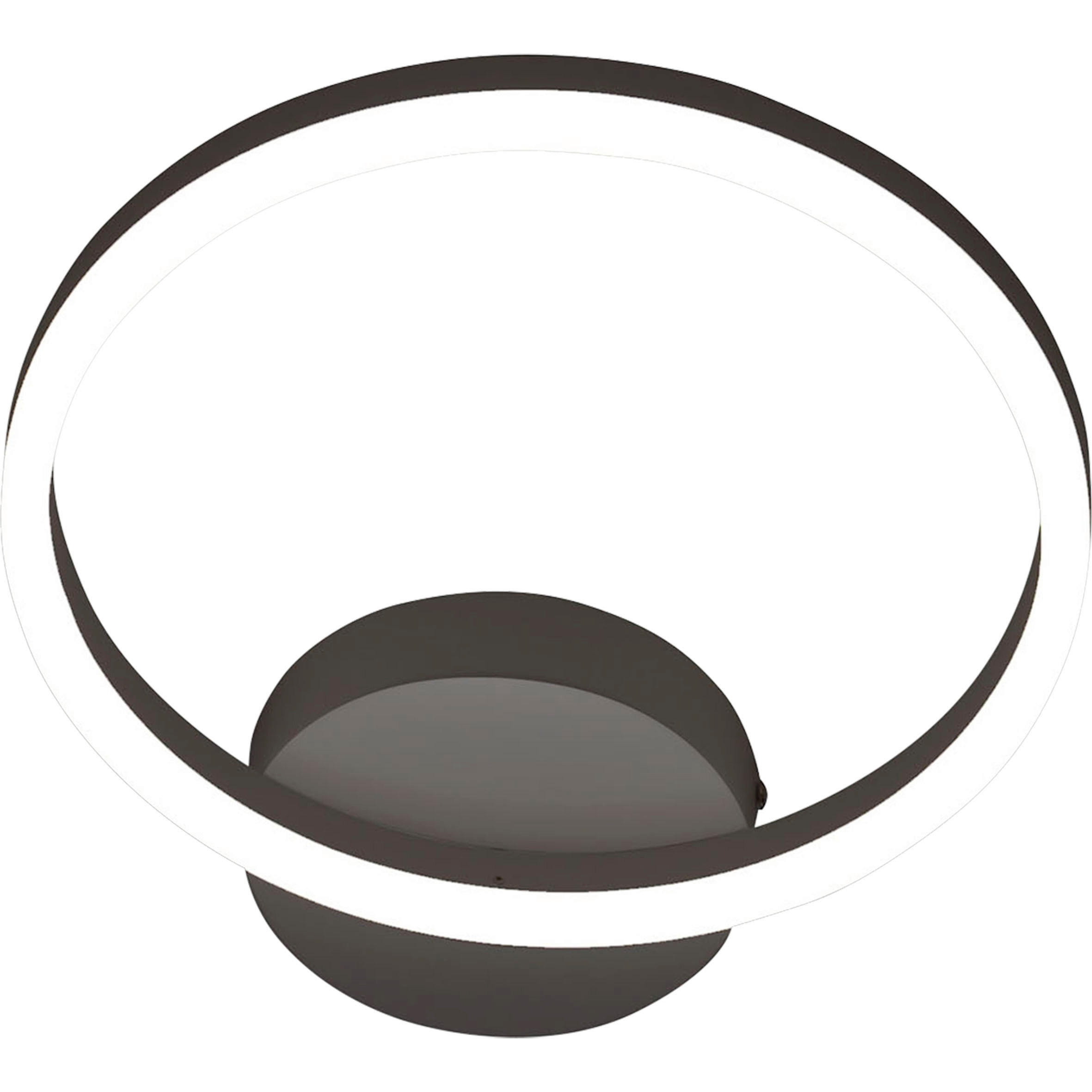 LED-WANDLEUCHTE Giotto 30/6,5 cm  - Schwarz, Design, Kunststoff/Metall (30/6,5cm) - Fabas Luce