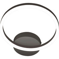 LED-WANDLEUCHTE Giotto 30/6,5 cm  - Schwarz, Design, Kunststoff/Metall (30/6,5cm) - Fabas Luce