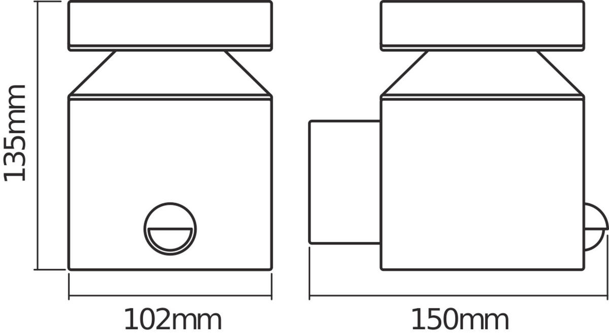 LED-AUßENLEUCHTE 15/10,1/13,7 cm   - Edelstahlfarben, Basics, Kunststoff/Metall (15/10,1/13,7cm) - Osram