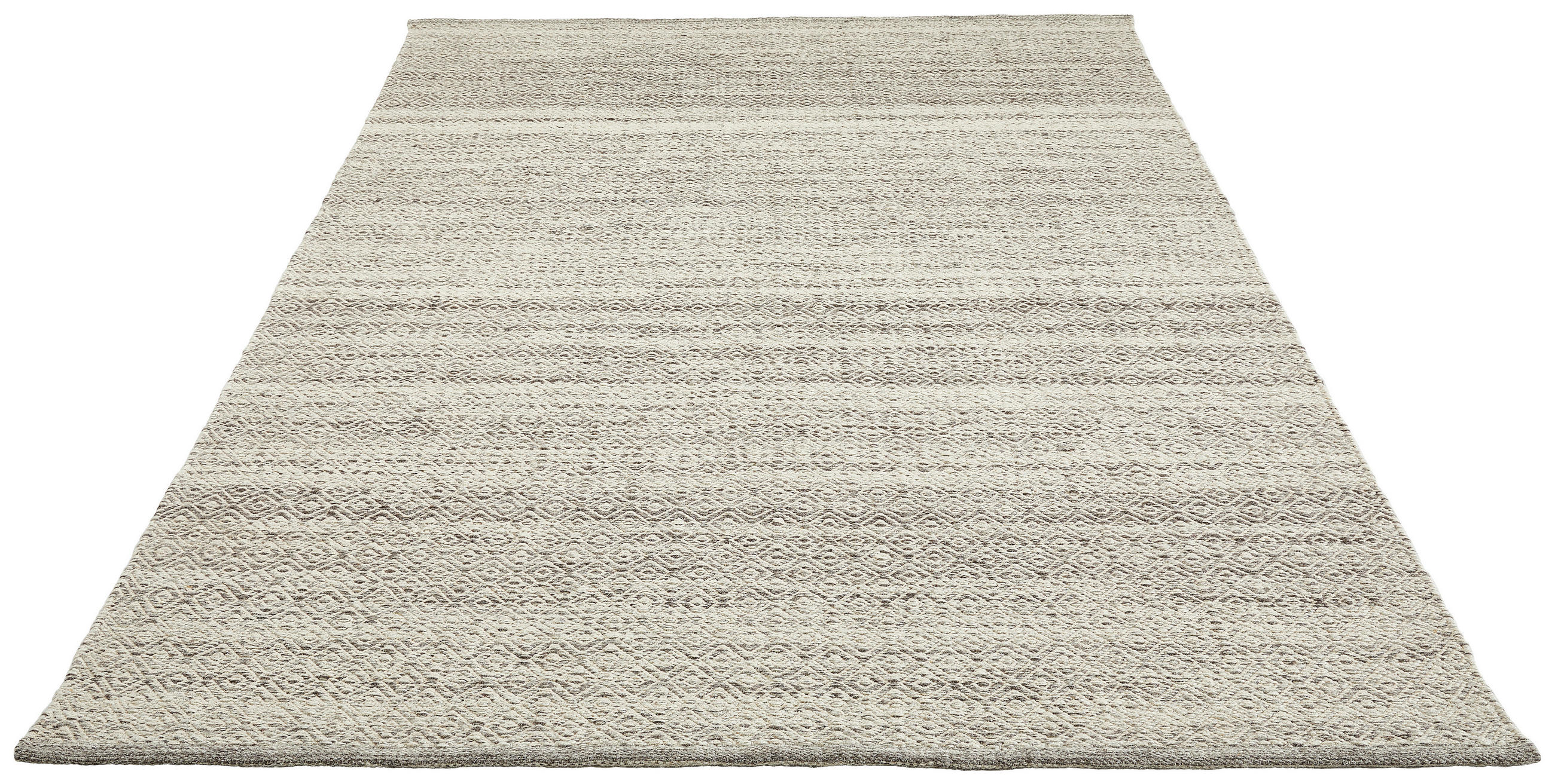 Thumbnail - Linea Natura Läufer Jupiter, Grau, Textil, Dekodiamanten, rechteckig, 80x200 cm, beidseitig verwendbar, pflegeleicht, le...