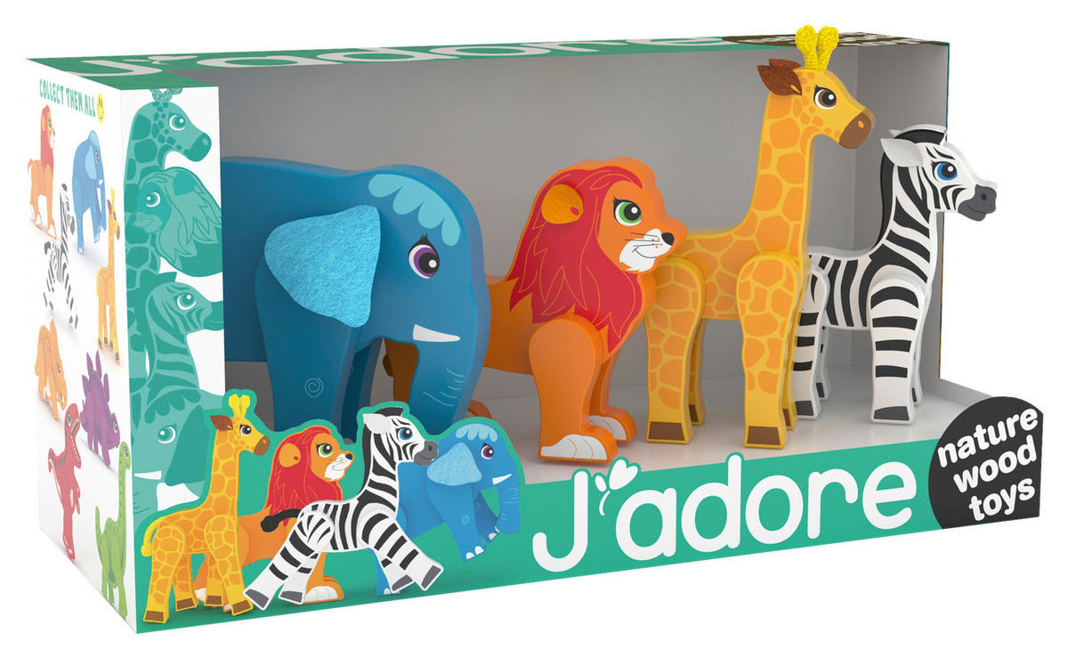 SET ŽIVALIC - večbarvno, Basics, kovina/tekstil