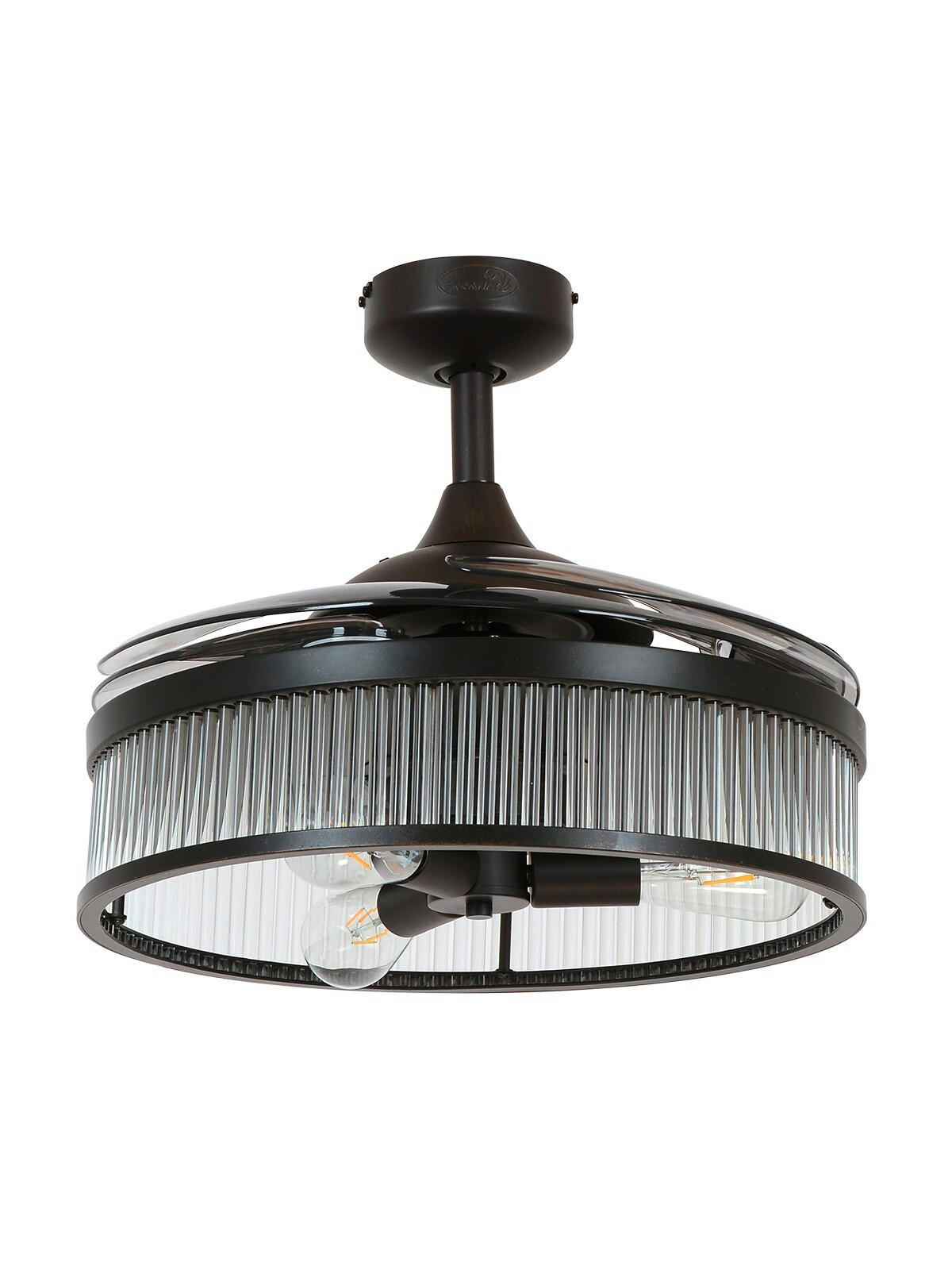 DECKENVENTILATOR  122/40 cm    - Transparent/Schwarz, Trend, Kunststoff/Metall (122/40cm) - P & B