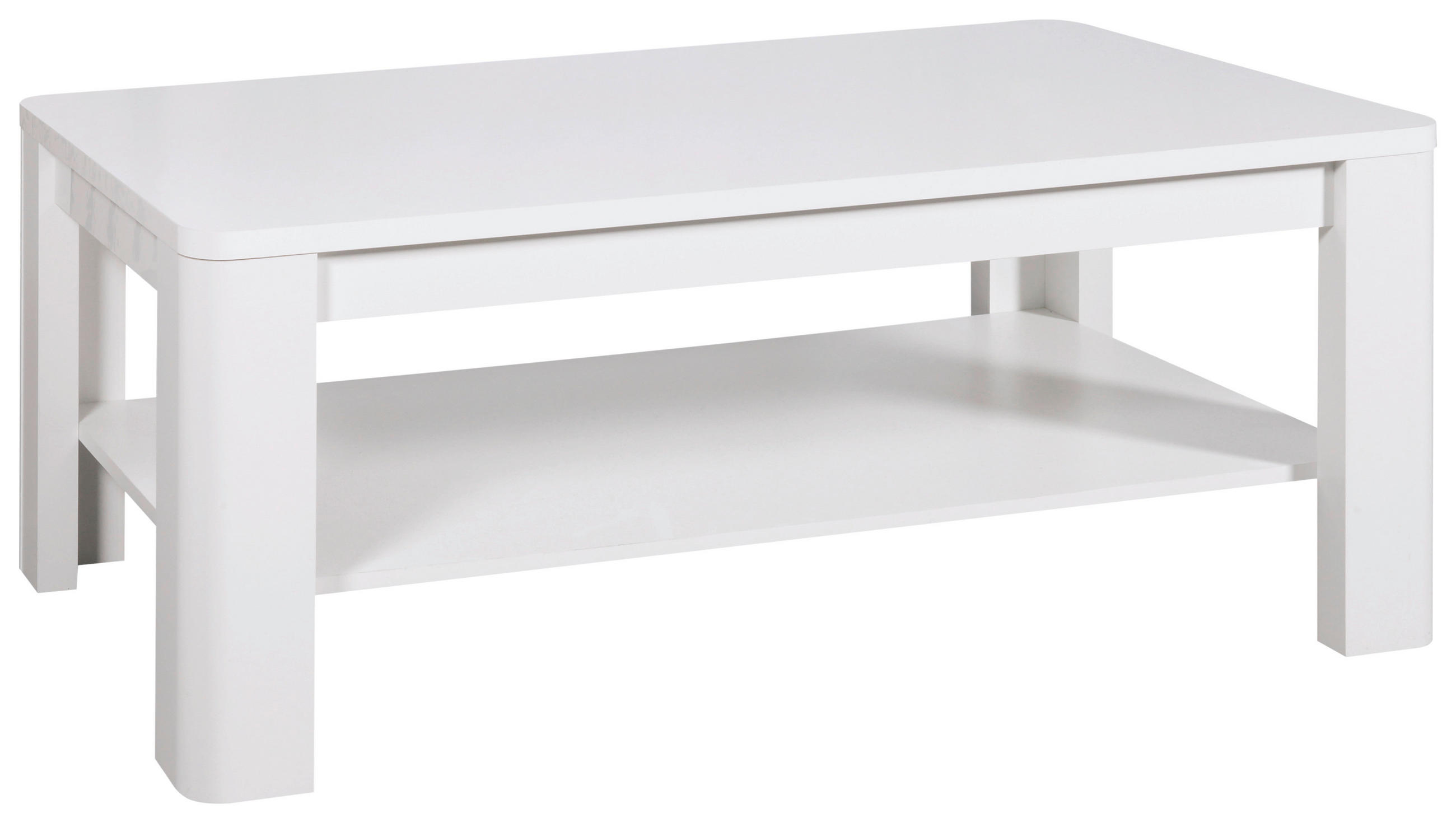 KLUBSKA MIZA, 110/45/60 cm bela - bela/hrast sonoma, Moderno, kovina/umetna masa (110/45/60cm) - Hom`in