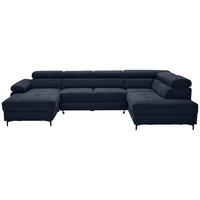 SOFFA i flatväv mörkblå  - svart/mörkblå, Modern, metall/textil (180/333/206cm) - Livetastic