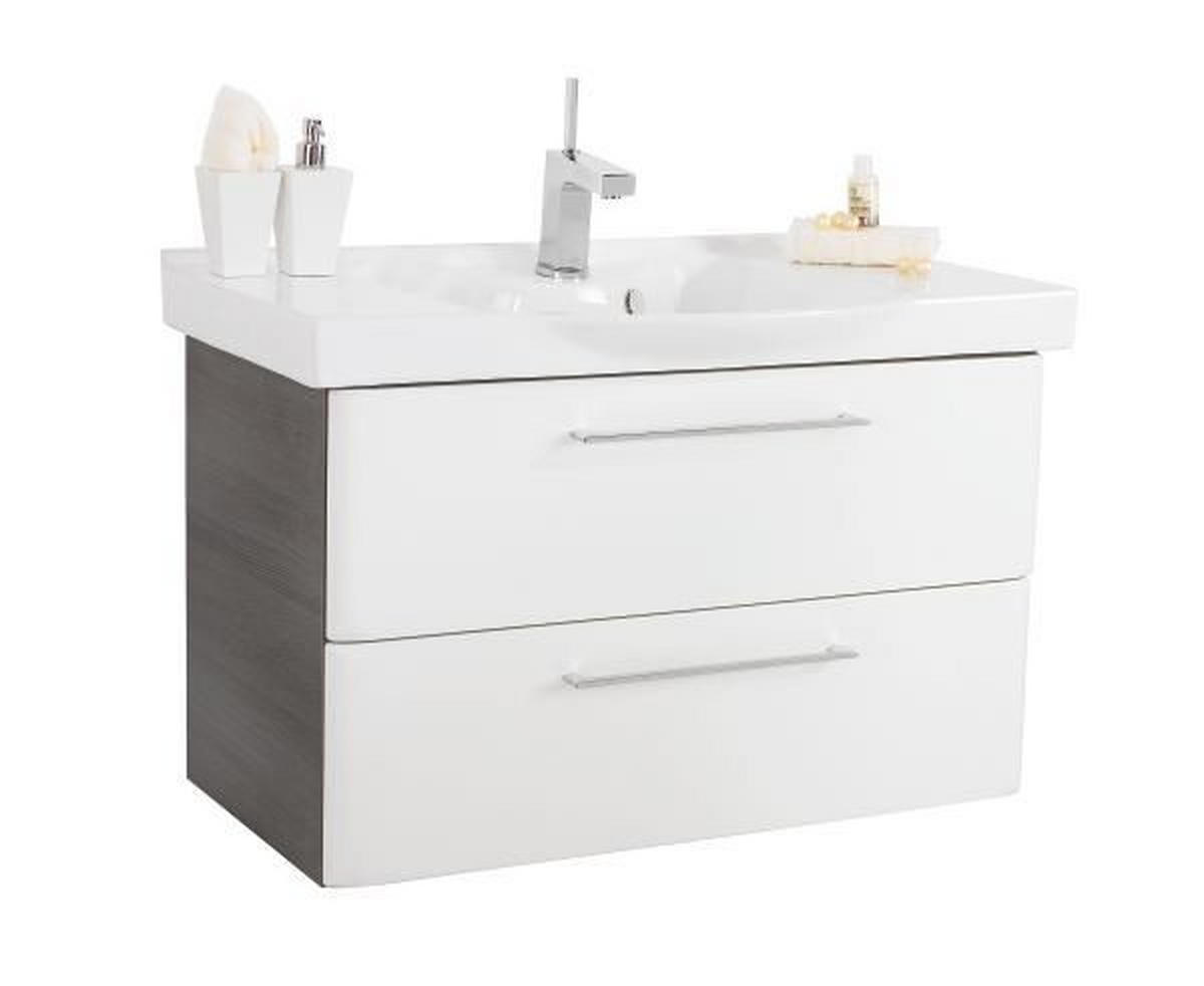 PODUMIVALNIŠKA OMARICA 86/51/42 cm  - barve kroma/bela, Konvencionalno, leseni material (86/51/42cm) - Xora