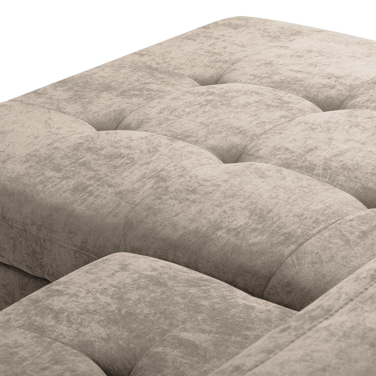 ECKSOFA  Webstoff Taupe  - Taupe/Schwarz, Design, Textil/Metall (195/268cm) - Livetastic