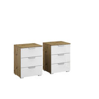 SET NOČNIH OMARIC,  - Design, umetna masa/leseni material (47/62/42cm) - Carryhome