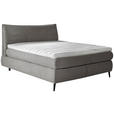 BOXSPRINGBETT 180/200 cm  in Dunkelgrau  - Dunkelgrau/Schwarz, Trend, Holz/Textil (180/200cm) - Esposa