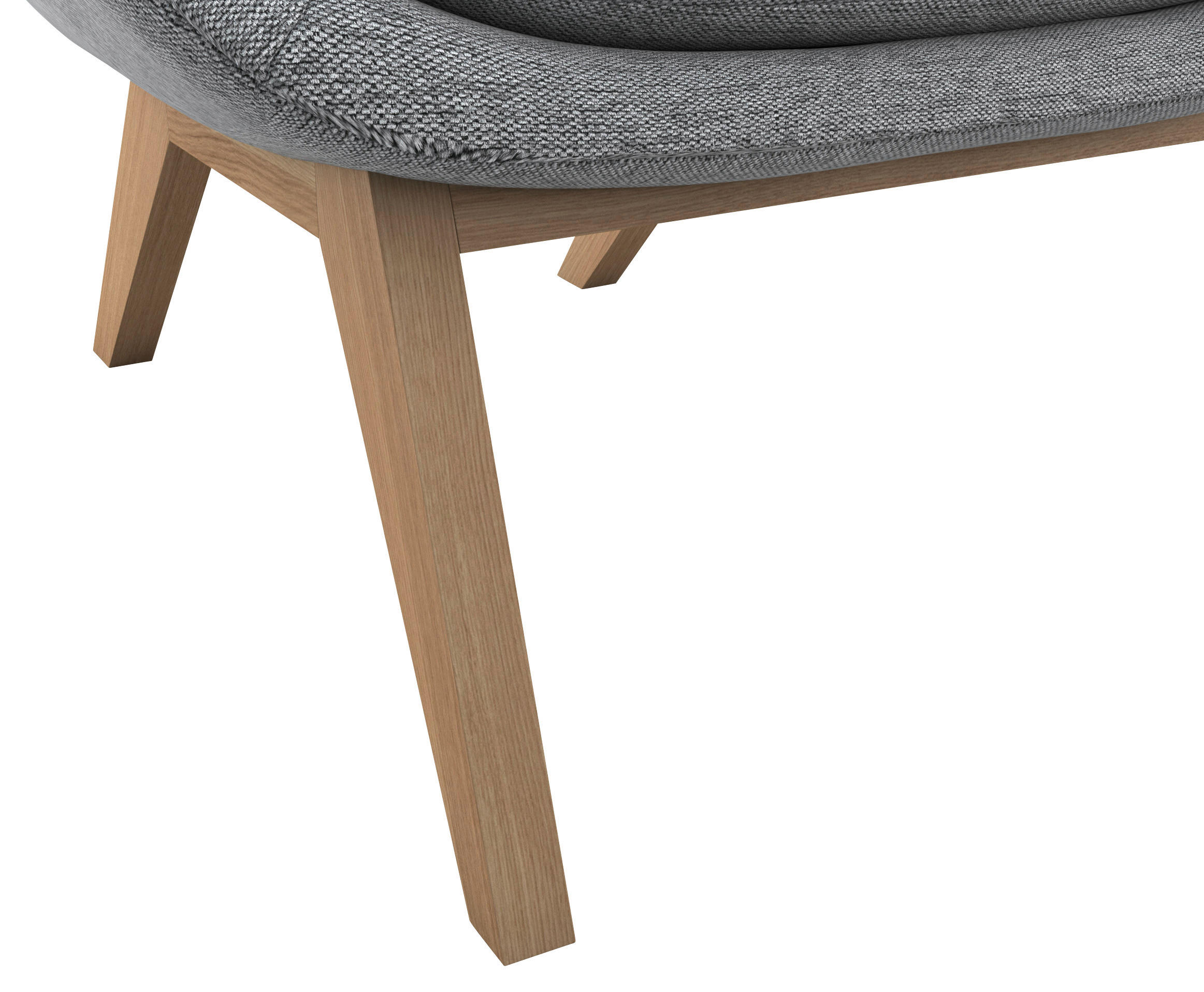 SESSELSET Flachgewebe Hocker    - Eichefarben/Hellgrau, Design, Holz/Textil (84/95/96cm) - MID.YOU
