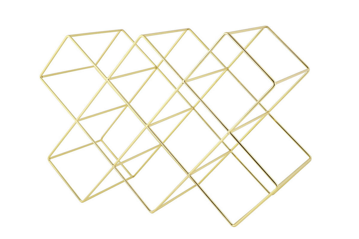 WEINREGAL  46/16,6/31 cm  - Goldfarben, Basics, Metall (46/16,6/31cm) - Echtwerk