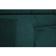 ECKSOFA in Struktur Petrol  280/205 cm  - Petrol/Schwarz, Design, Textil/Metall (280/205cm) - Xora