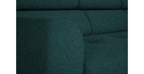 ECKSOFA in Struktur Petrol  280/205 cm  - Petrol/Schwarz, Design, Textil/Metall (280/205cm) - Xora