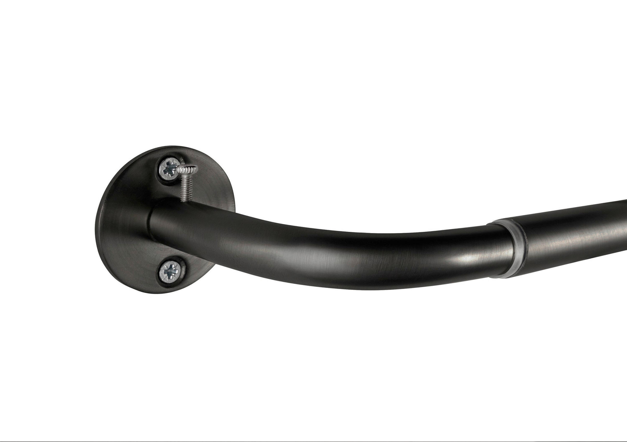 VORHANGSTANGENSET  120 cm  - Schwarz, Design, Metall (120cm)