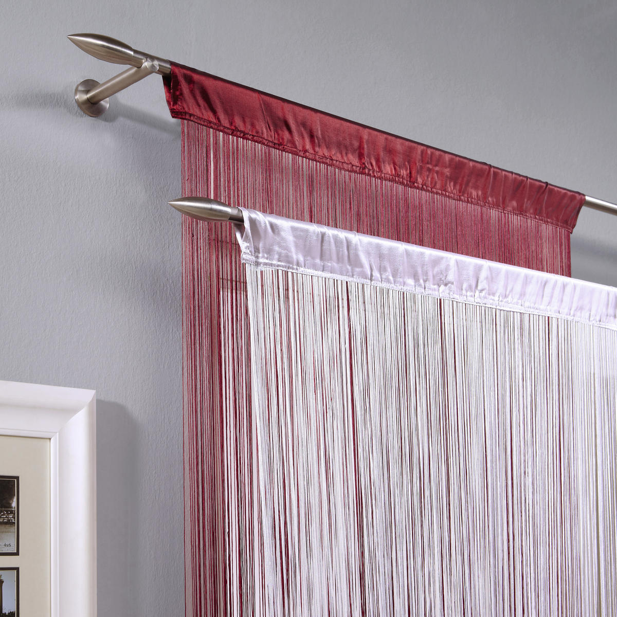 NITASTA ZAVESA UNI, RDEČA  prosojno   90/245 cm  - rdeča, Konvencionalno, tekstil (90/245cm) - Boxxx