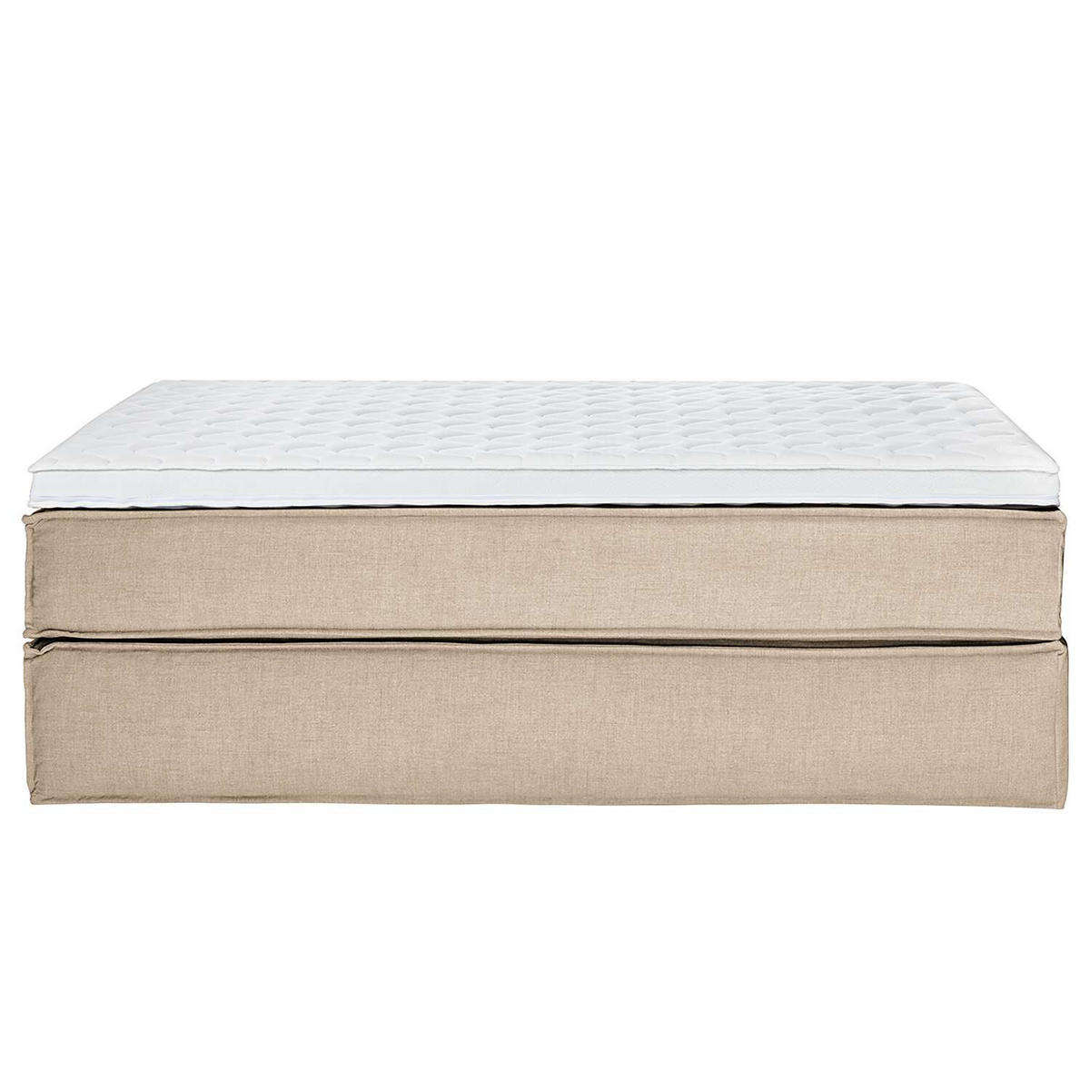 BOXSPRINGBETT 140/200 cm  in Beige  - Beige/Schwarz, Design, Textil (140/200cm) - home24