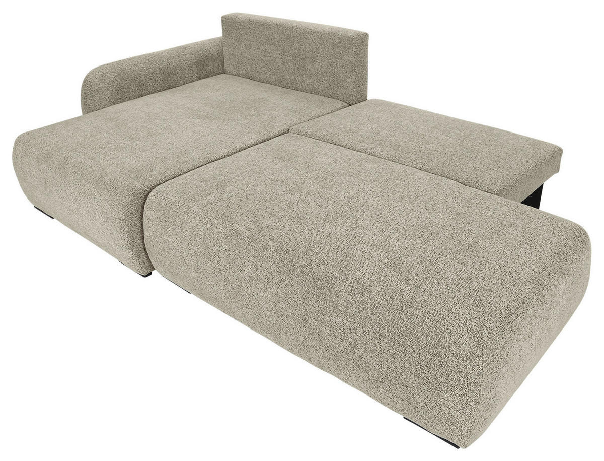ECKSOFA Mintgrün Flachgewebe Zierkissen, Rückenkissen, Bettkasten, Schlaffunktion, Rücken echt, Liegefläche im Originalstoff  - Schwarz/Mintgrün, KONVENTIONELL, Kunststoff/Textil (145/260cm) - Carryhome