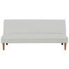 SCHLAFSOFA in Bouclé Weiß  - Schwarz/Naturfarben, MODERN, Holz/Kunststoff - P & B