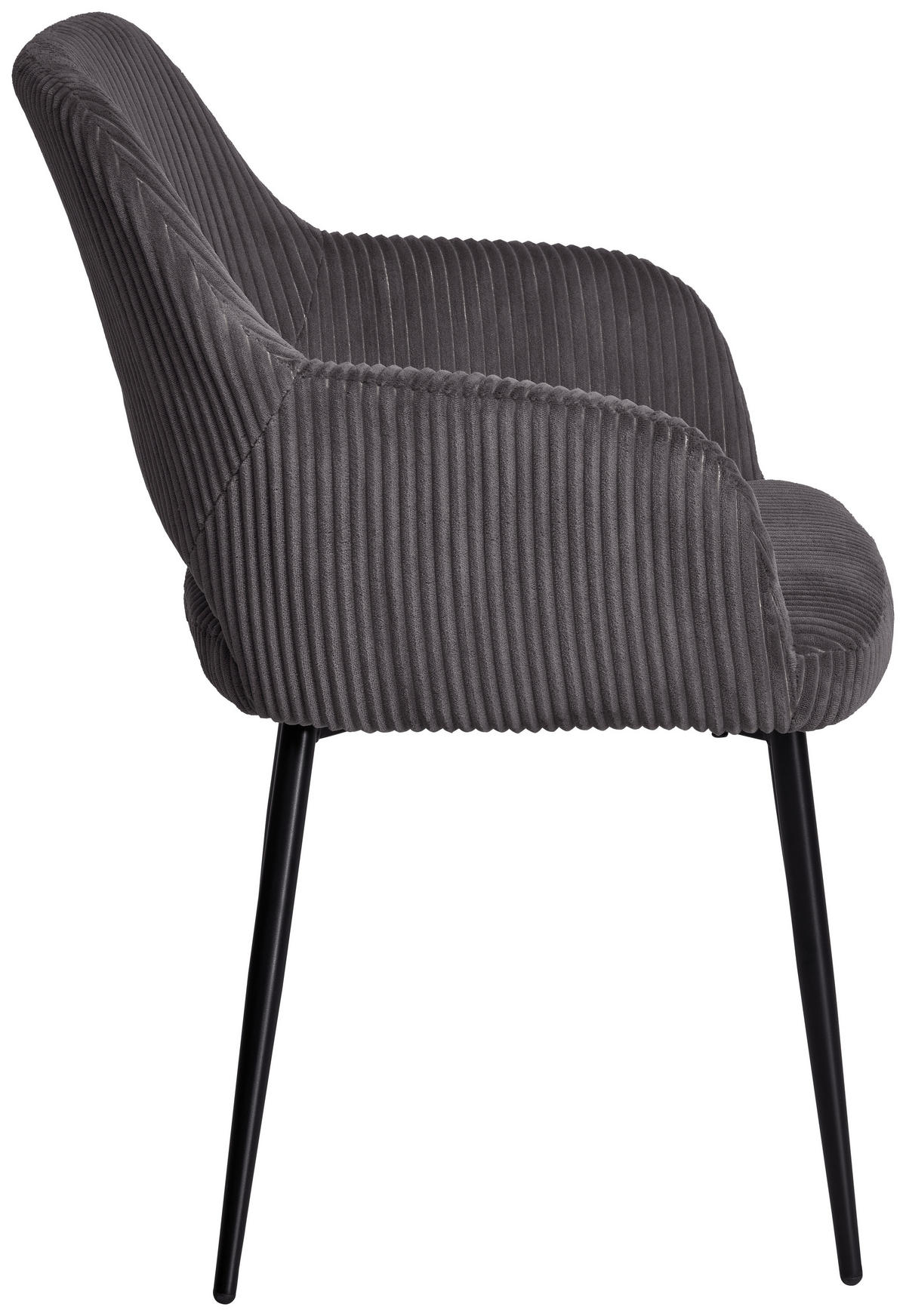 NASLANJAČ, les, kovina, tekstil siva  - siva/črna, Konvencionalno, kovina/tekstil (57/83.5/63cm) - MID.YOU