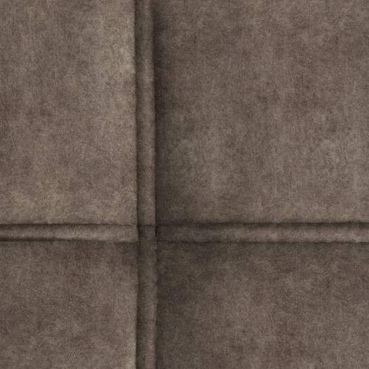 ECKSOFA in Velours Braun  - Schwarz/Braun, Design, Textil/Metall (261/191cm) - Stylife