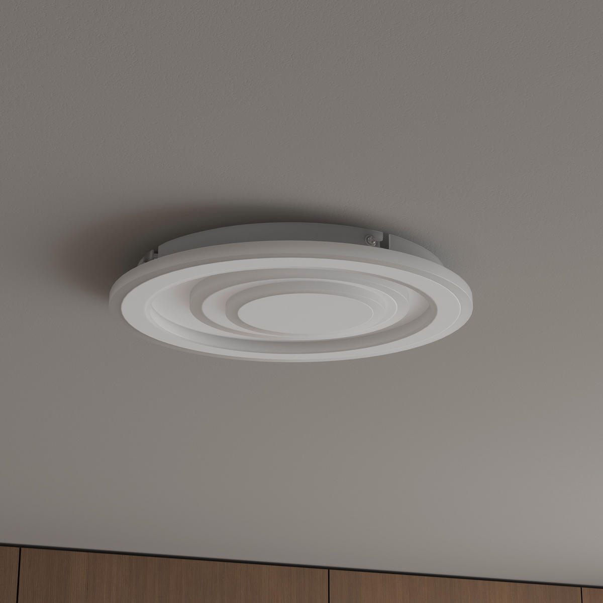 LED PLAFONJERA Leeds  - bela, Osnovno, metal/plastika (38/6,5cm) - Novel