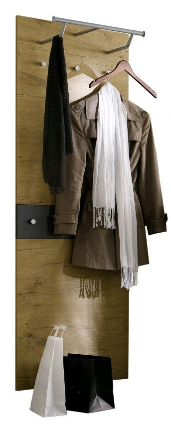 GARDEROBENPANEEL  in 59/180/30 cm  - Eichefarben/Braun, Design, Holz/Metall (59/180/30cm) - Moderano