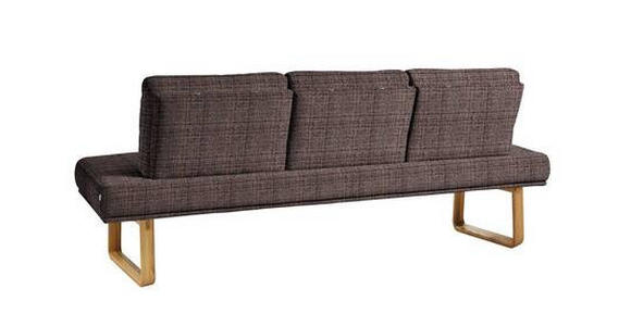 SITZBANK 224/92/78 cm  in Eichefarben, Dunkelbraun  - Eichefarben/Dunkelbraun, Design, Holz/Textil (224/92/78cm) - Dieter Knoll