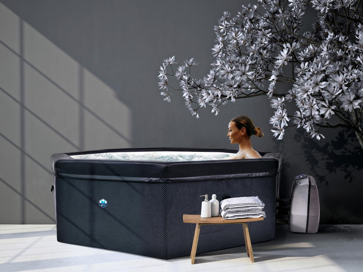WHIRLPOOL NETSPA OCTOPUS  SP-OCT165B 193/73 cm  - Schwarz, Basics, Kunststoff/Metall (193/73cm) - Atrigo