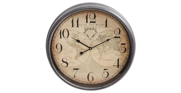 WANDUHR Braun  - Braun, Basics, Glas/Papier (51cm) - Ambia Home