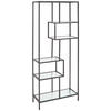 REGAL  70/171/30 cm Schwarz  - Schwarz, Design, Glas/Metall (70/171/30cm) - MID.YOU