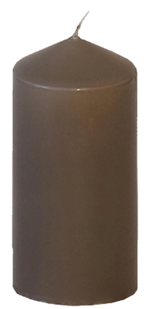 VÁLCOVÁ SVÍČKA - šedá, Basics (7,7/15cm) - Steinhart