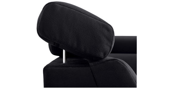 ECKSOFA Schwarz Mikrofaser  - Chromfarben/Schwarz, KONVENTIONELL, Textil/Metall (206/271cm) - Carryhome