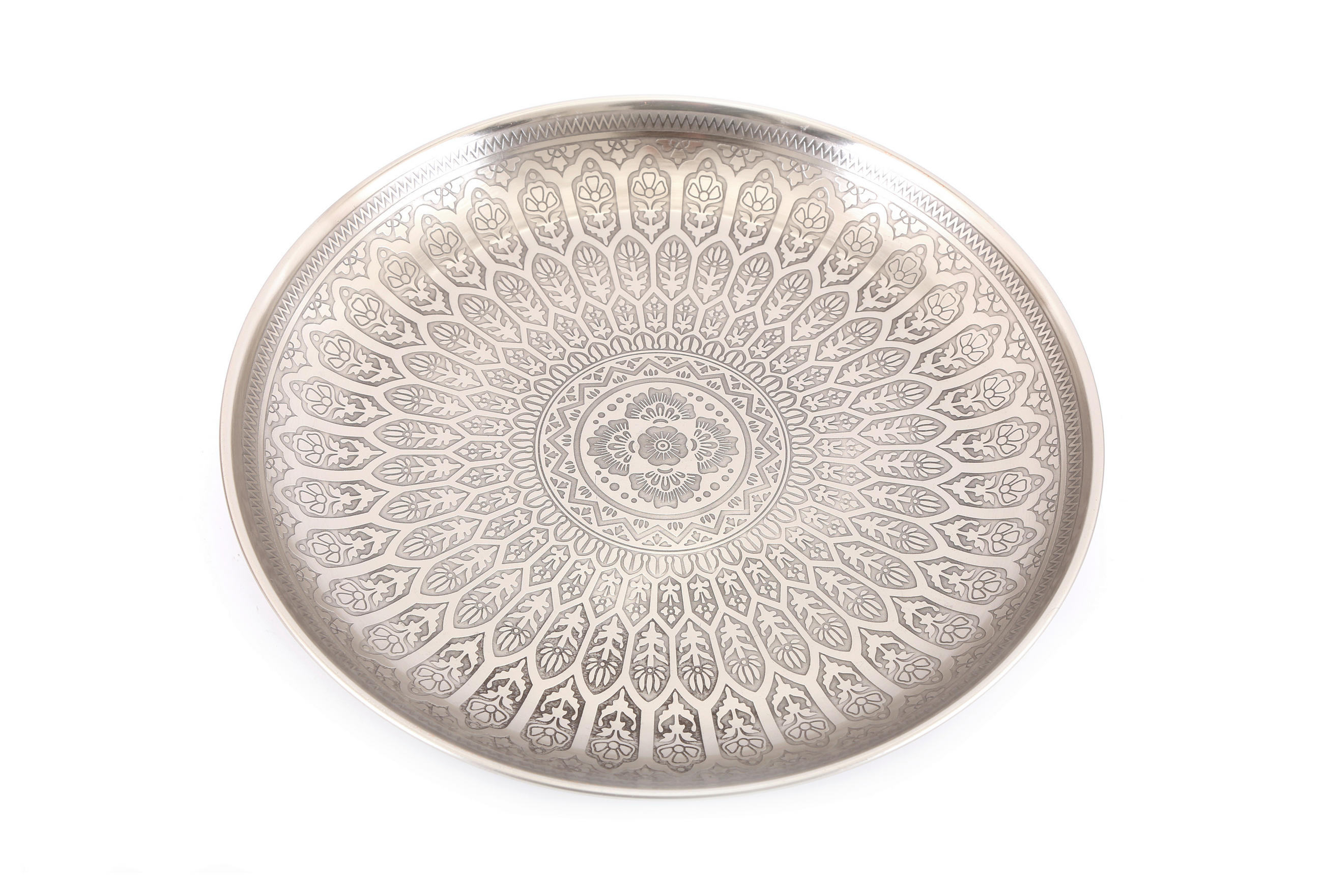 DEKORAČNÍ PODNOS  - barvy stříbra, Basics, kov (33/4/33cm)